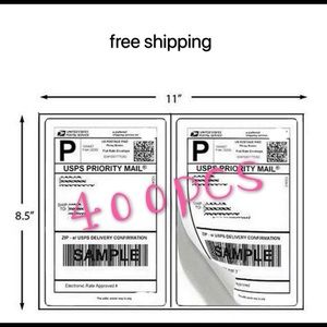 400 pcs Shipping Labels 8.5 x 5.5 Half Sheet